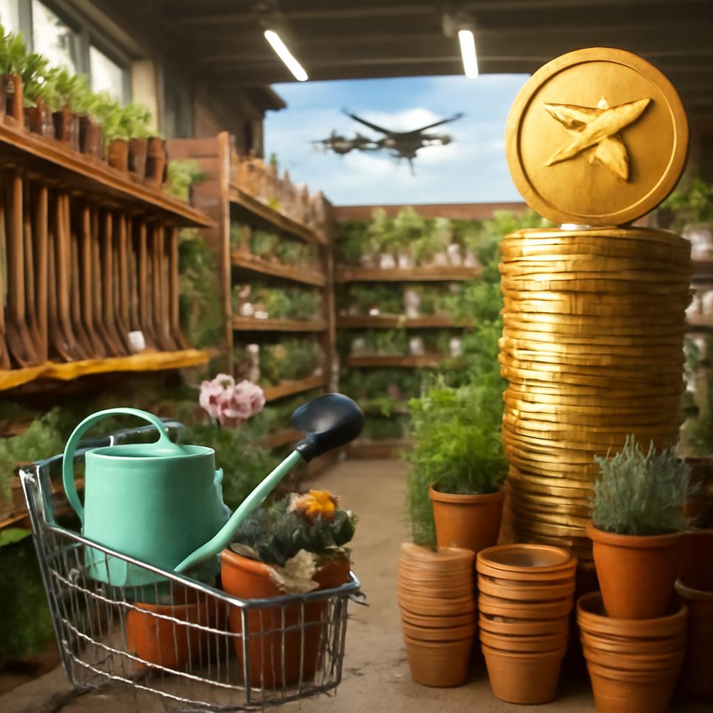 milhas para compras em lojas de produtos para jardinagem