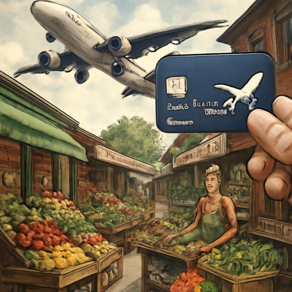 milhas para consumo em lojas de mercado de rua e mercados locais