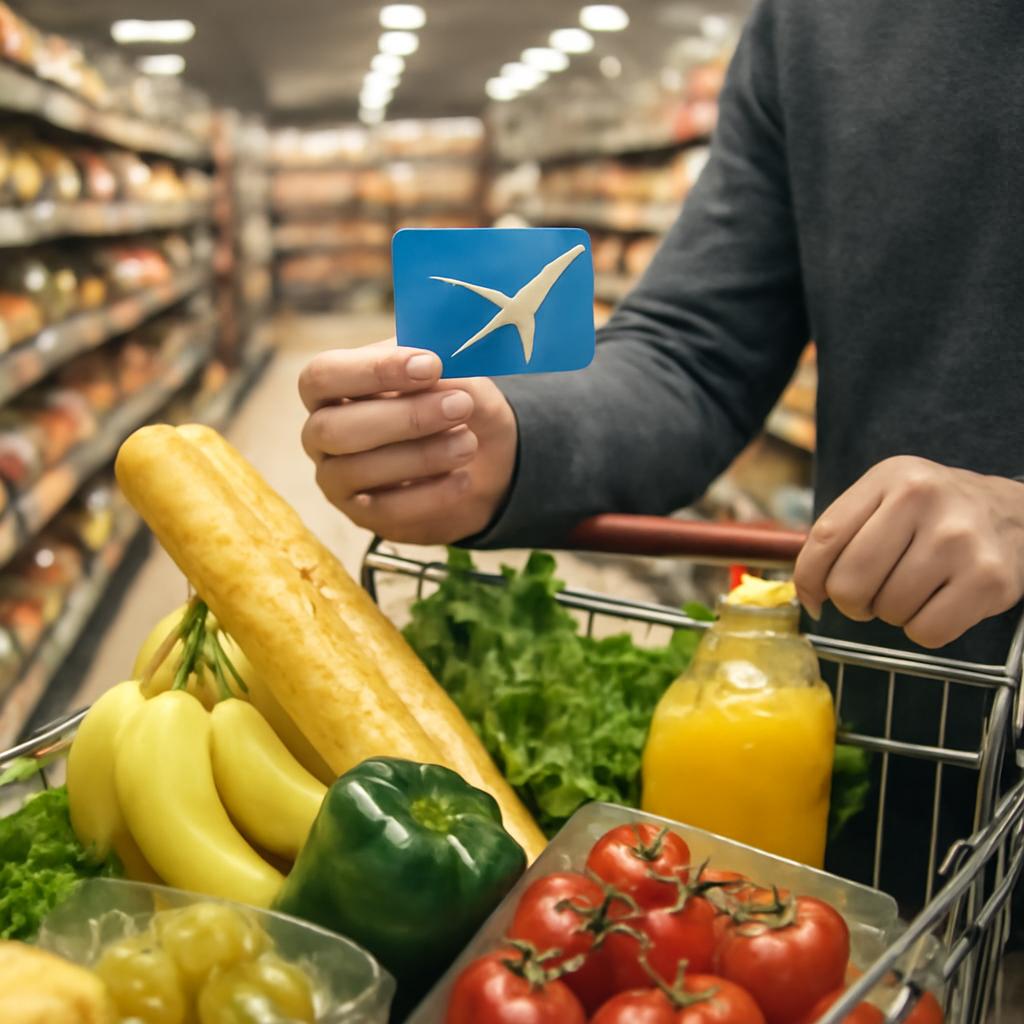 milhas para consumo em lojas de supermercados