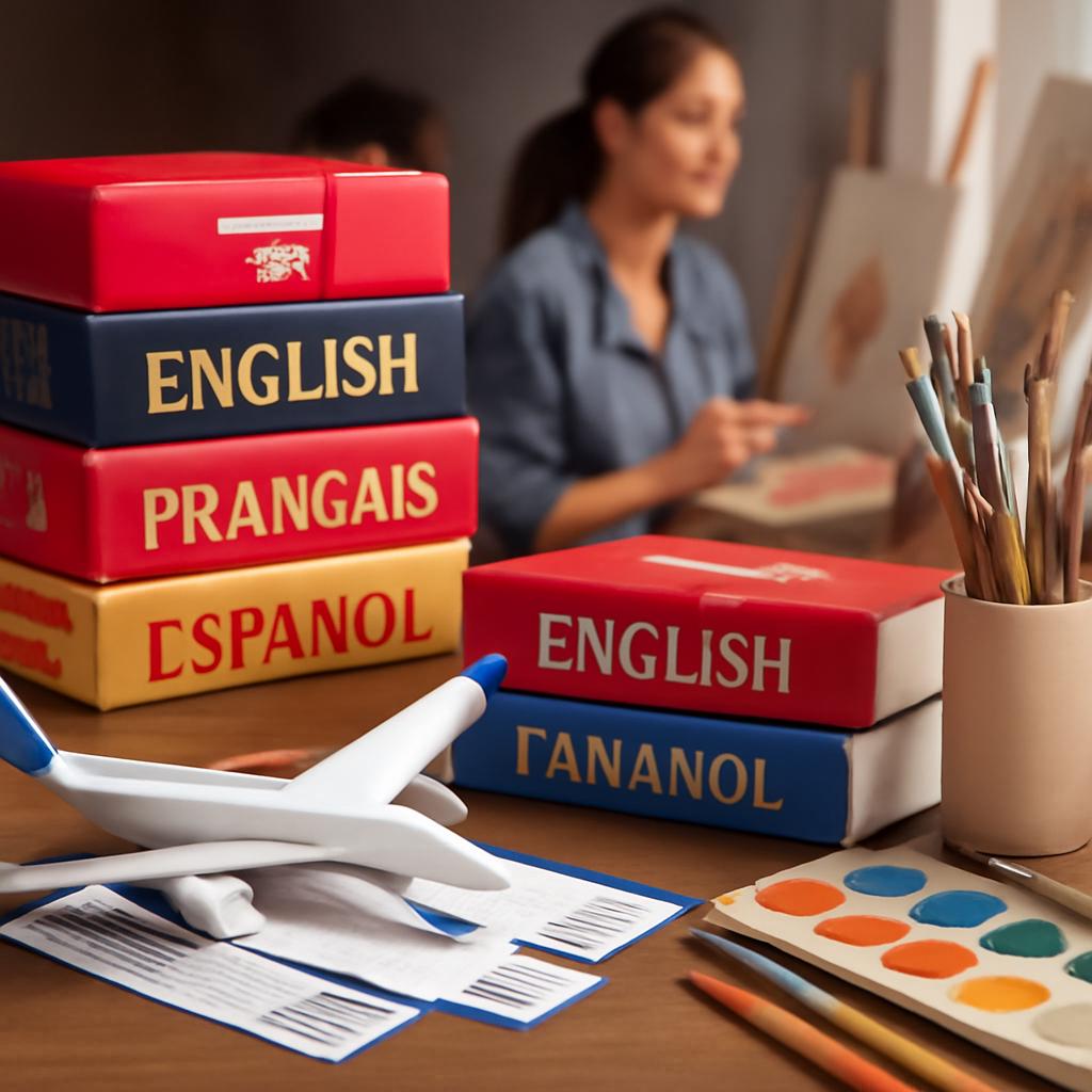 milhas para cursos de idiomas, aulas de expressão artística
