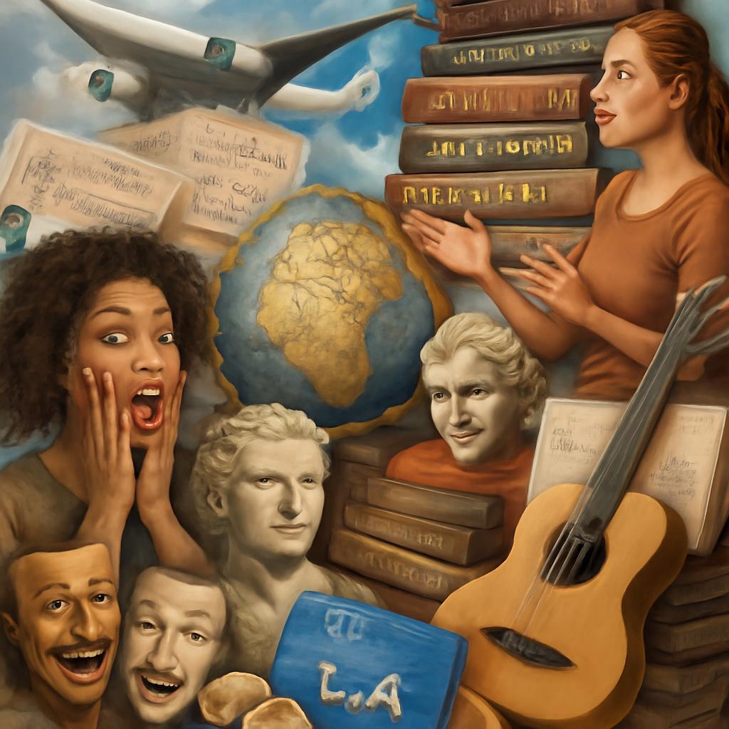 milhas para cursos de idiomas, aulas de expressão corporal, facial, emocional, artística, cultural, literária e musical