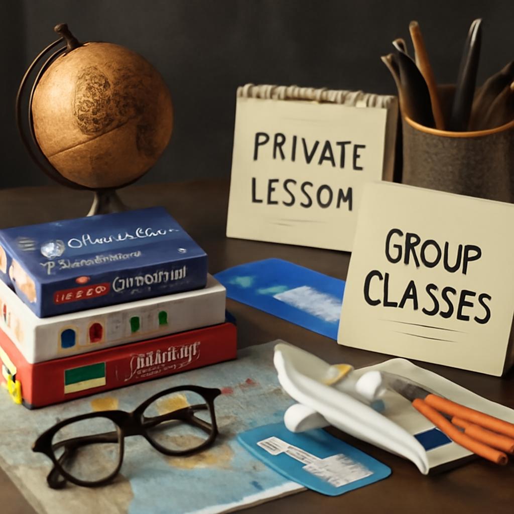 milhas para cursos de idiomas, aulas particulares e em grupo