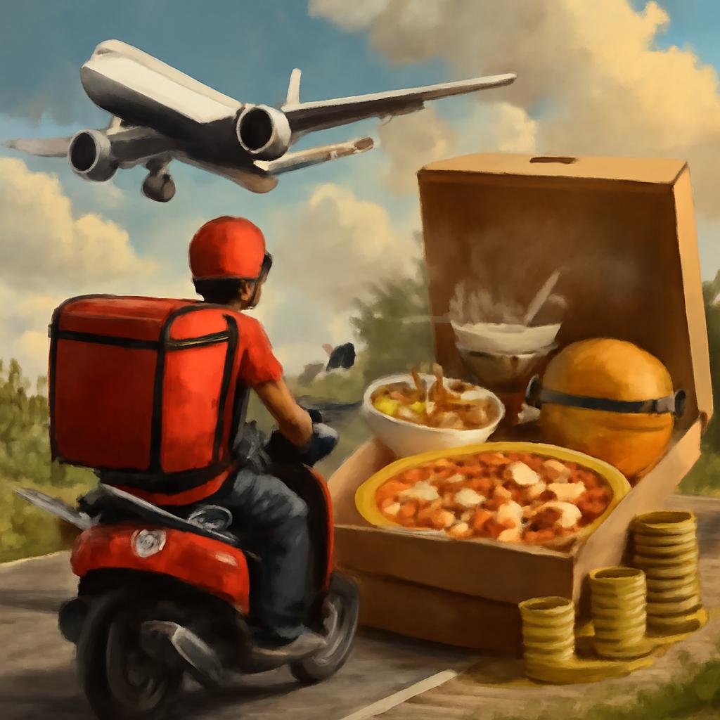 milhas para delivery de comida