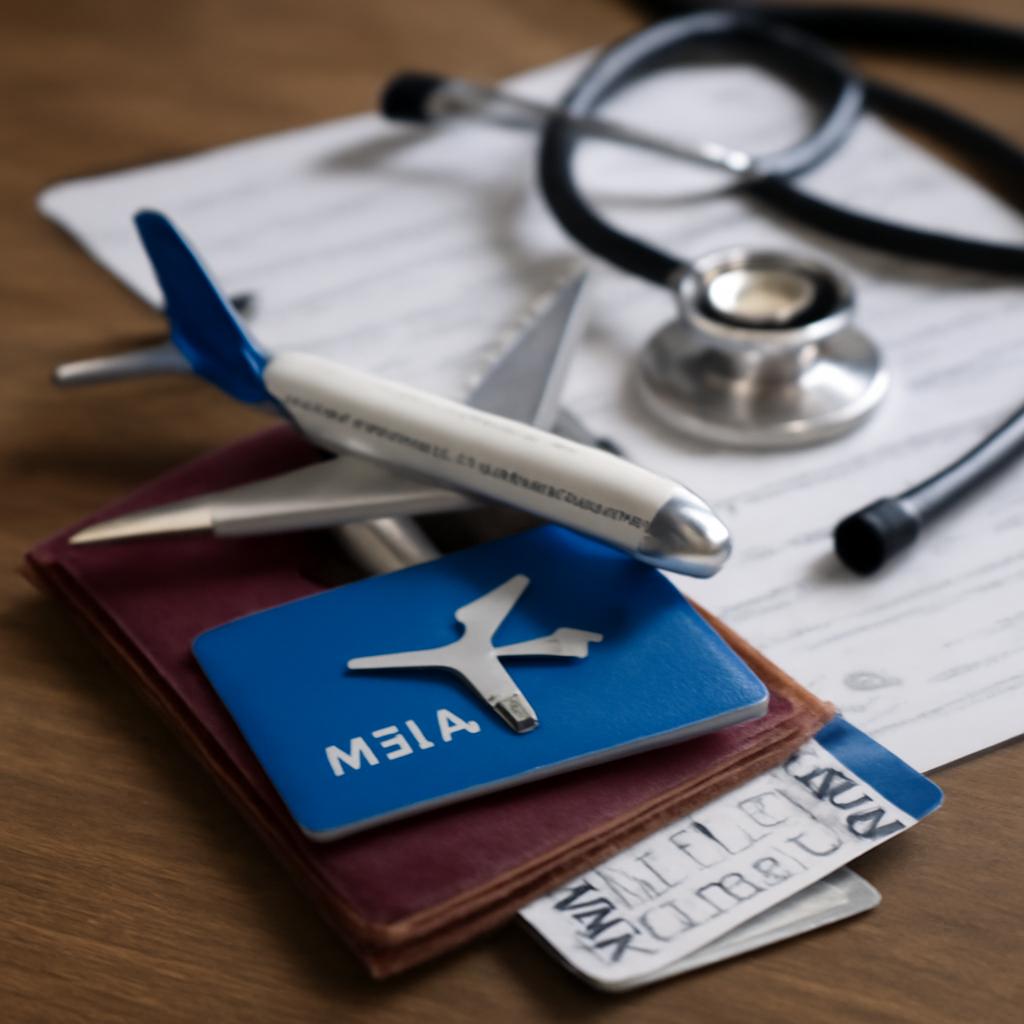 milhas para exame médico