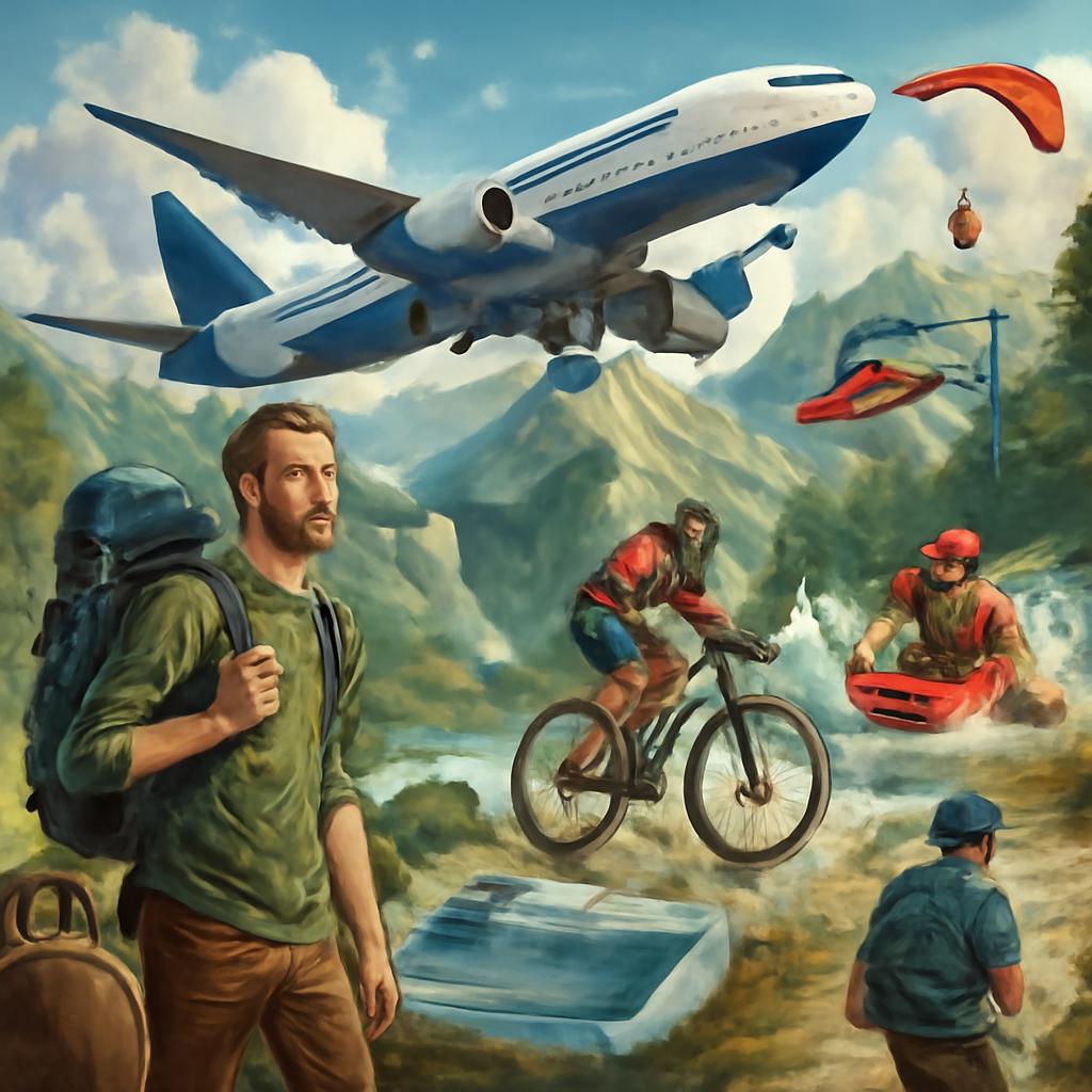 milhas para experiências de aventura e turismo