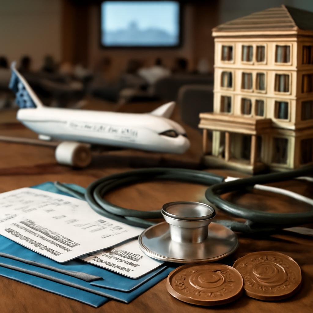 milhas para hotelaria para eventos de assistência médica