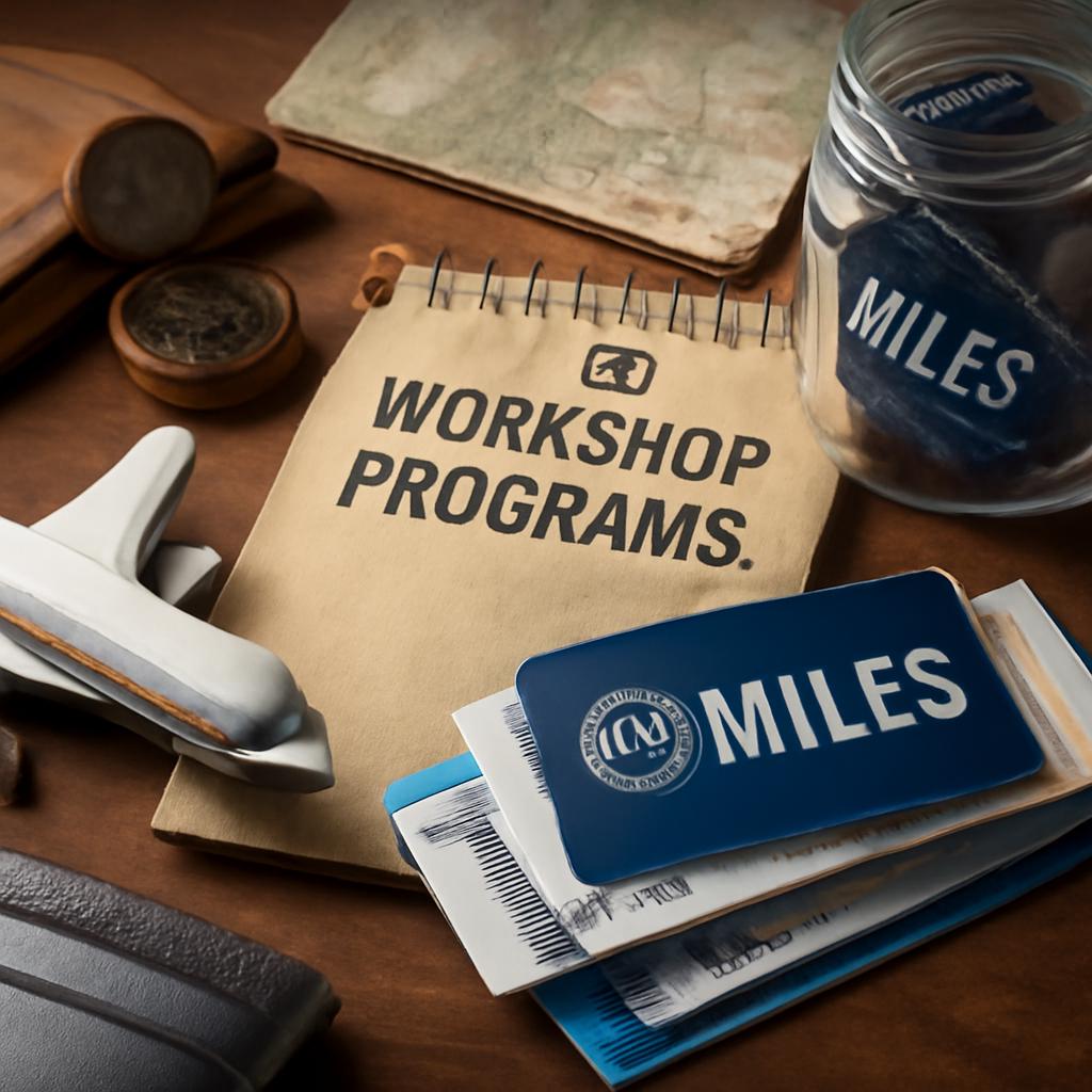 milhas para programas de workshops