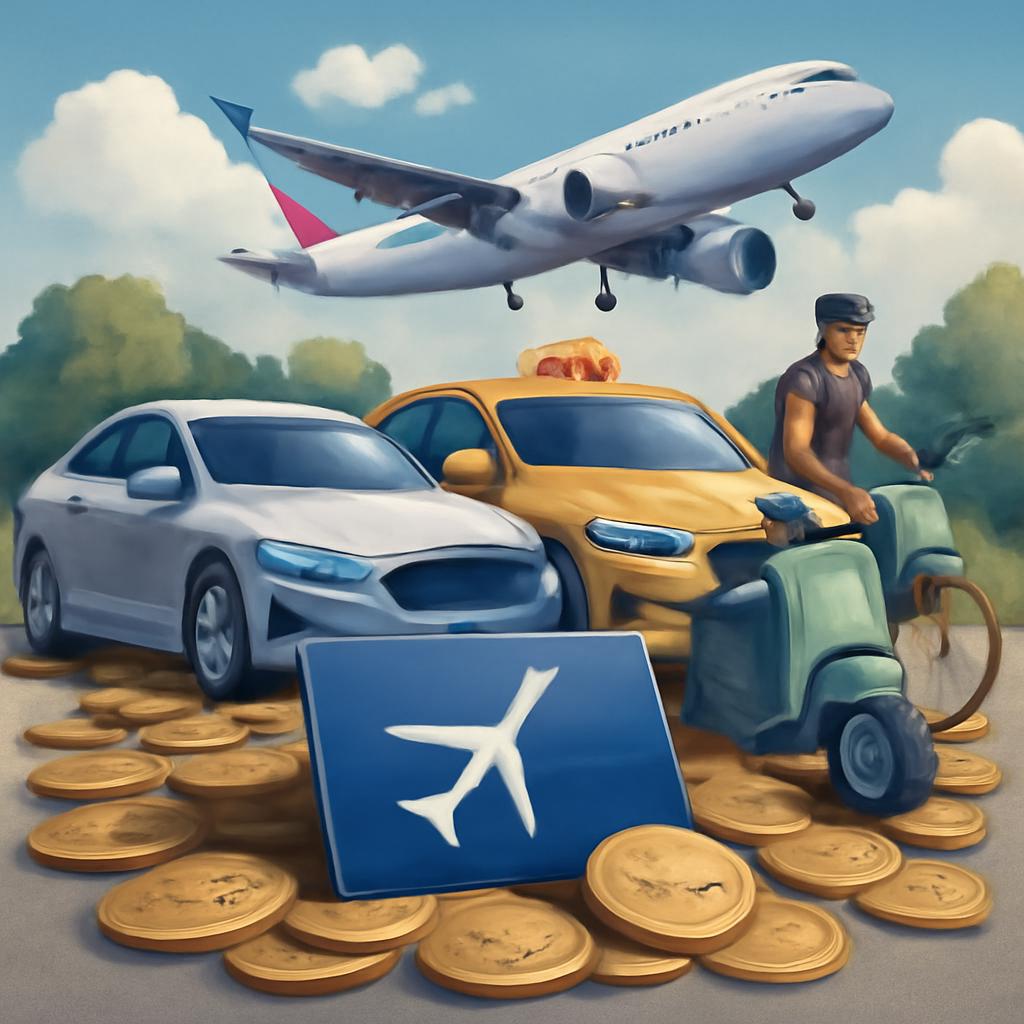 milhas para serviços de transporte alternativo