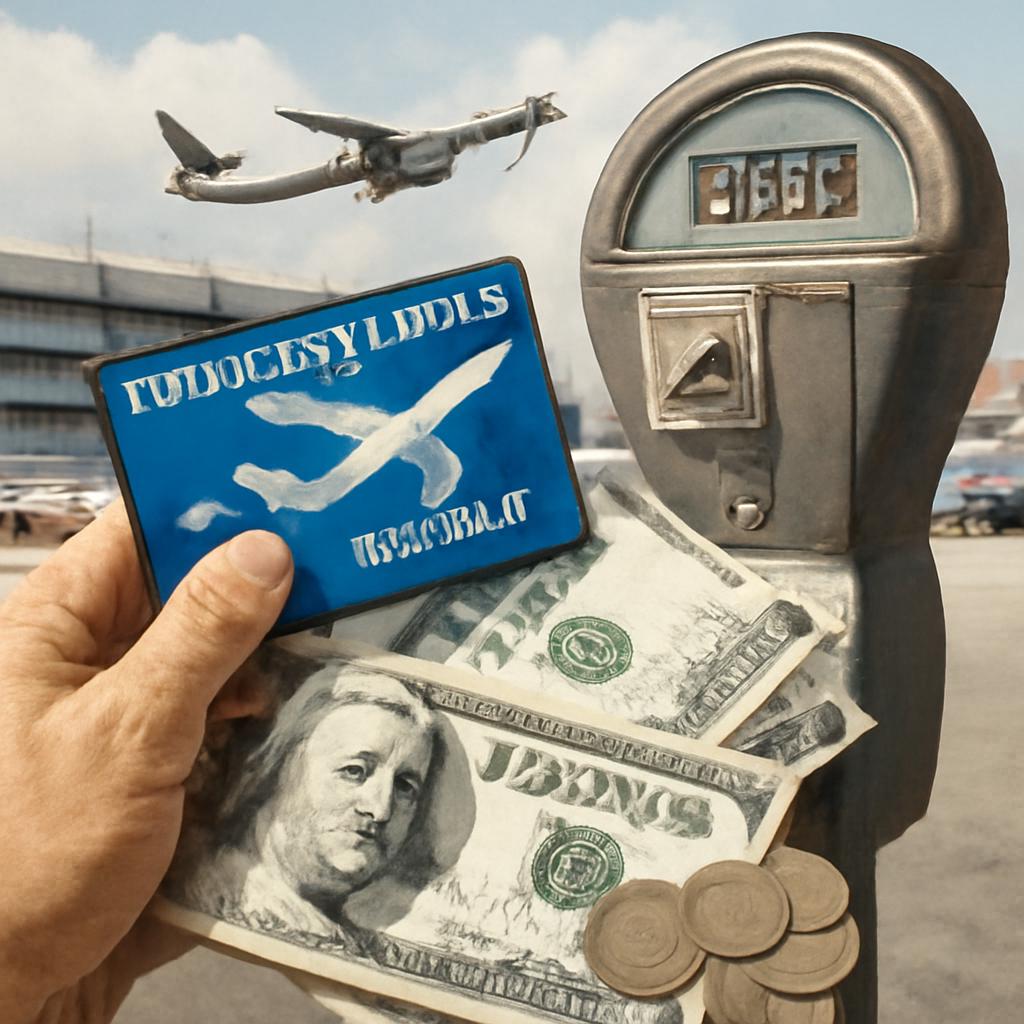 milhas para taxas de estacionamento