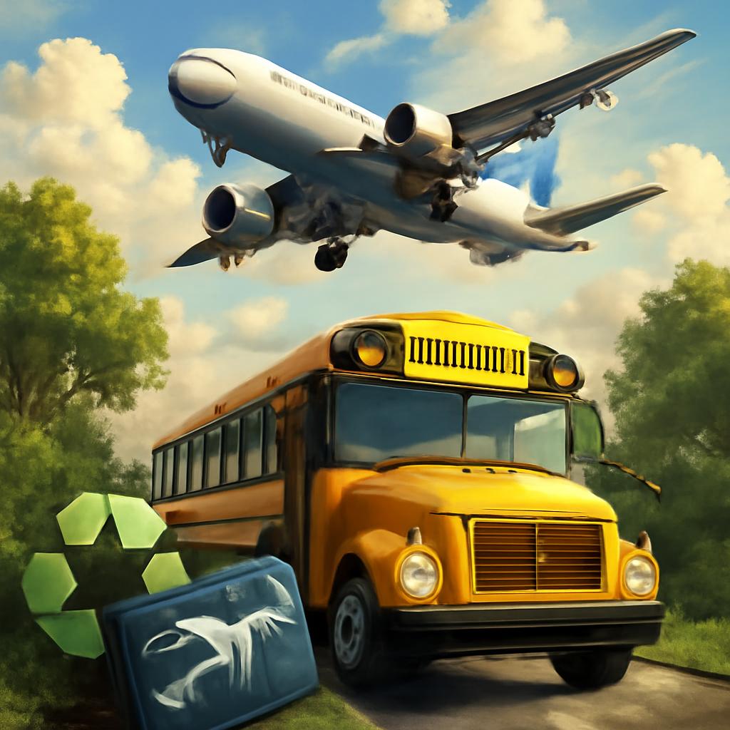 milhas para transporte escolar sustentável
