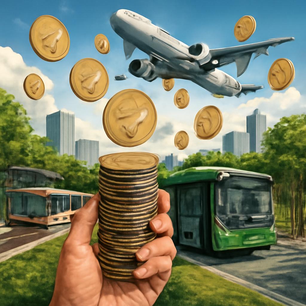 milhas para transporte público sustentável