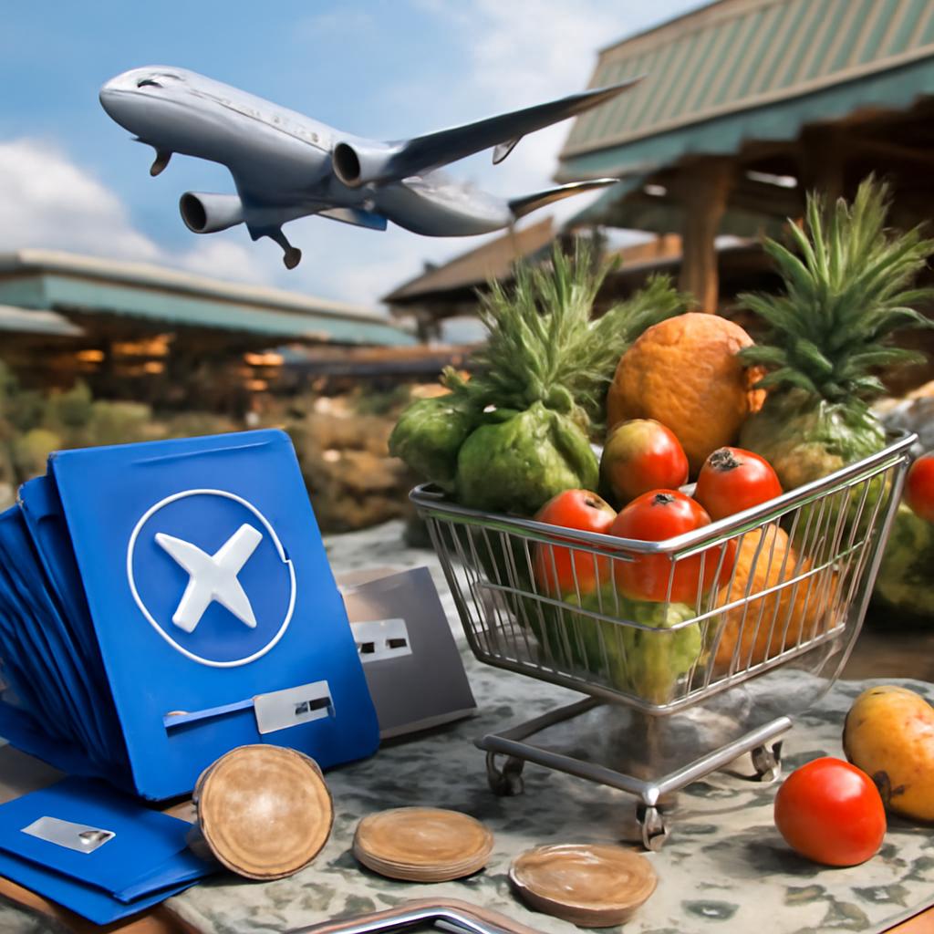 milhas para uso em compras em mercados locais