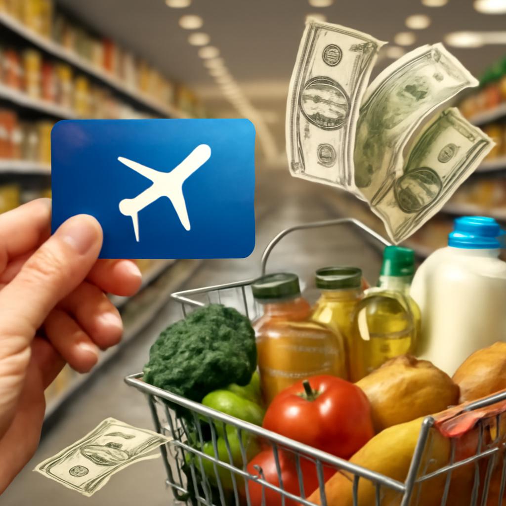 milhas para uso em compras em supermercados
