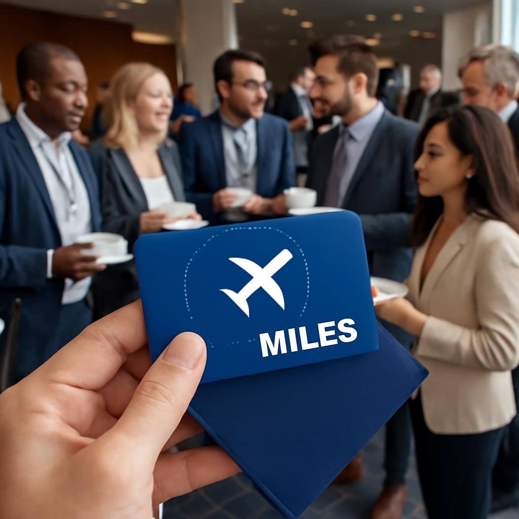 milhas para uso em eventos de networking