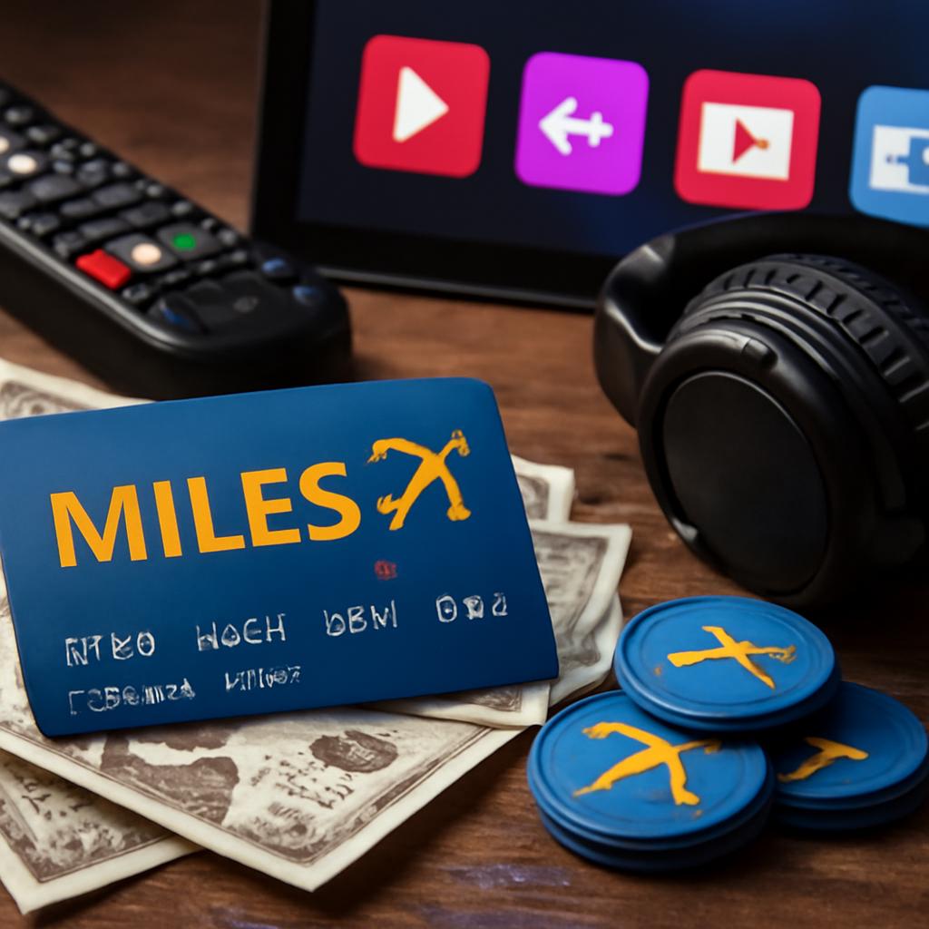 milhas para uso em plataformas de streaming