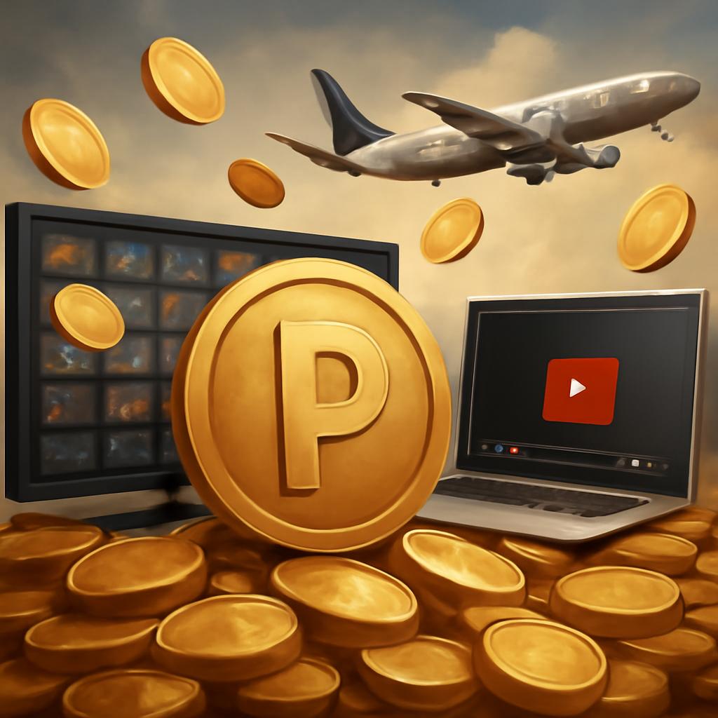 pontos para assinaturas de canais de vídeo