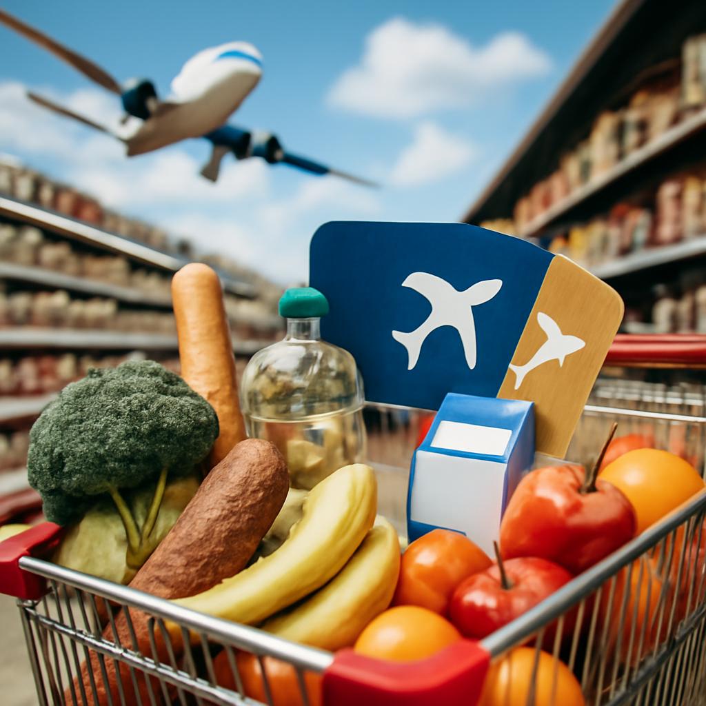 pontos para compras em supermercados