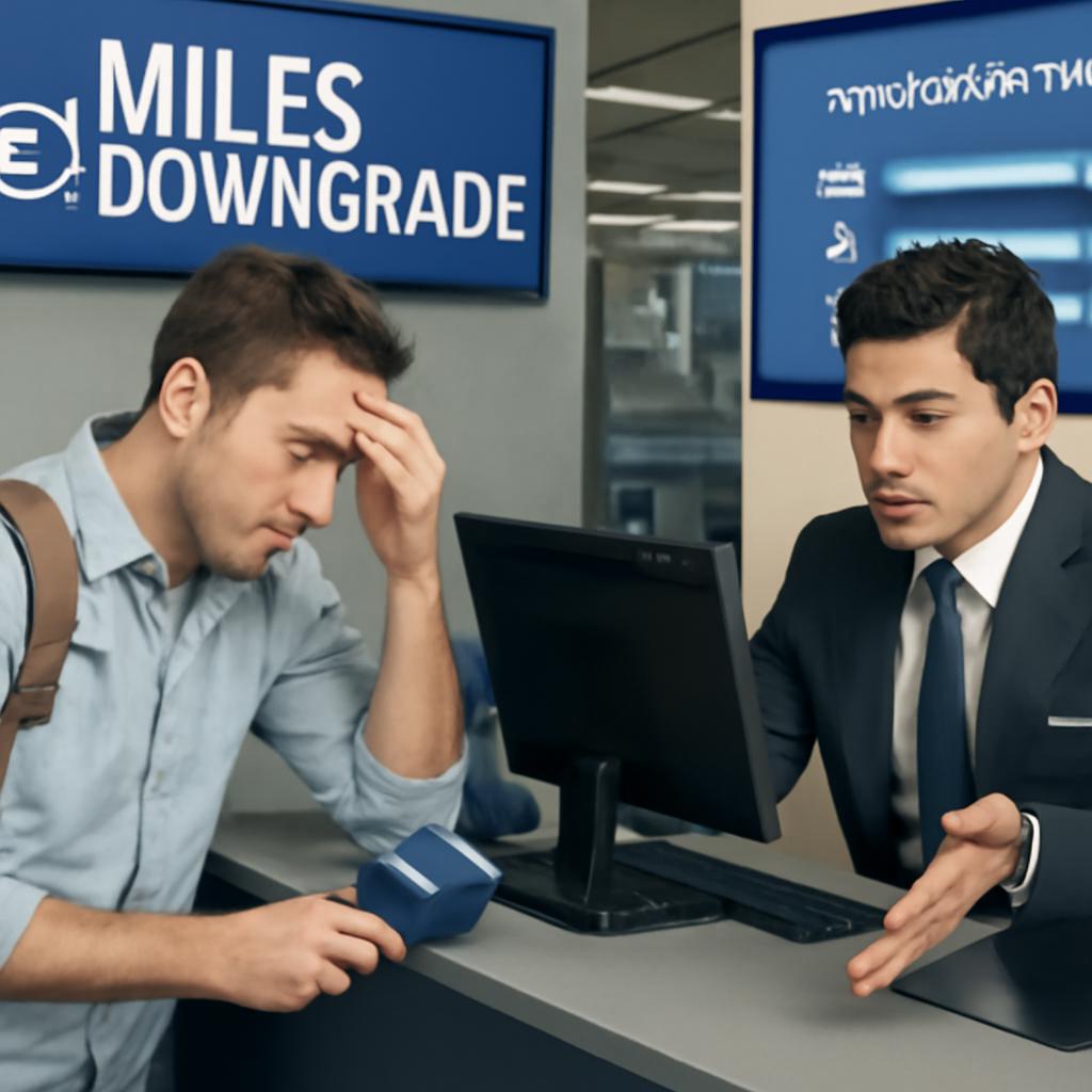 balcão de milhas downgrade de plano
