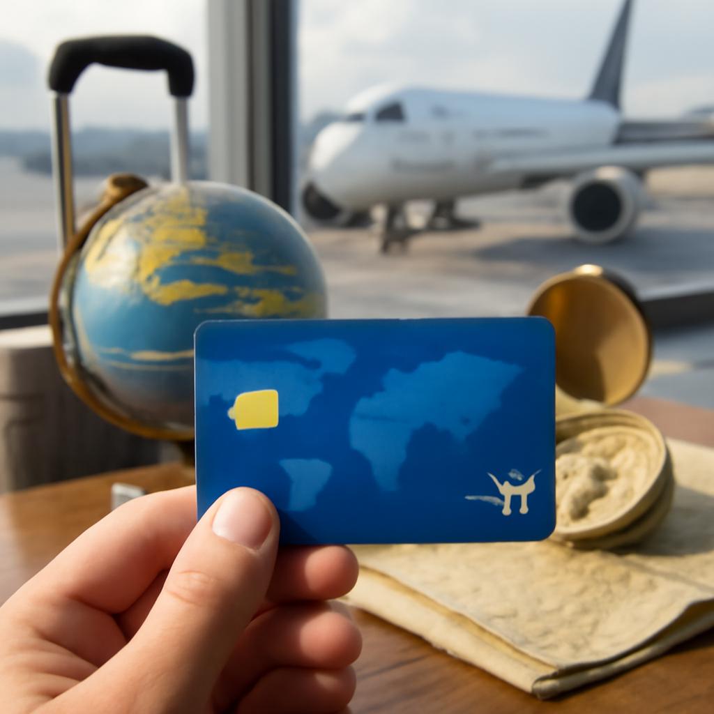 cartão para pontos de viagem
