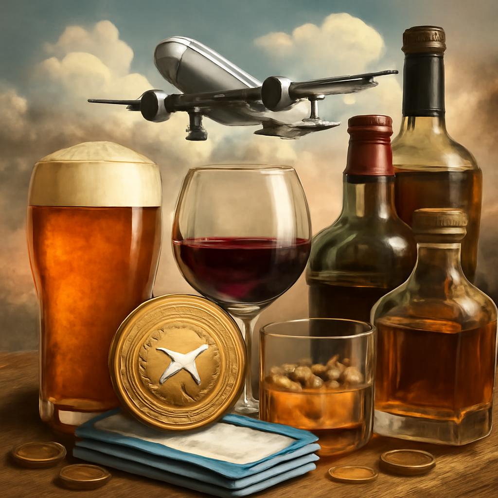 milhas para bebidas alcoólicas