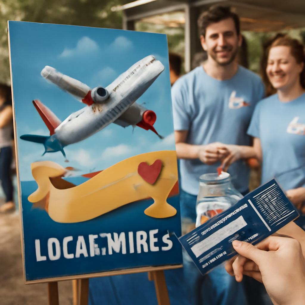 milhas para eventos de caridade local