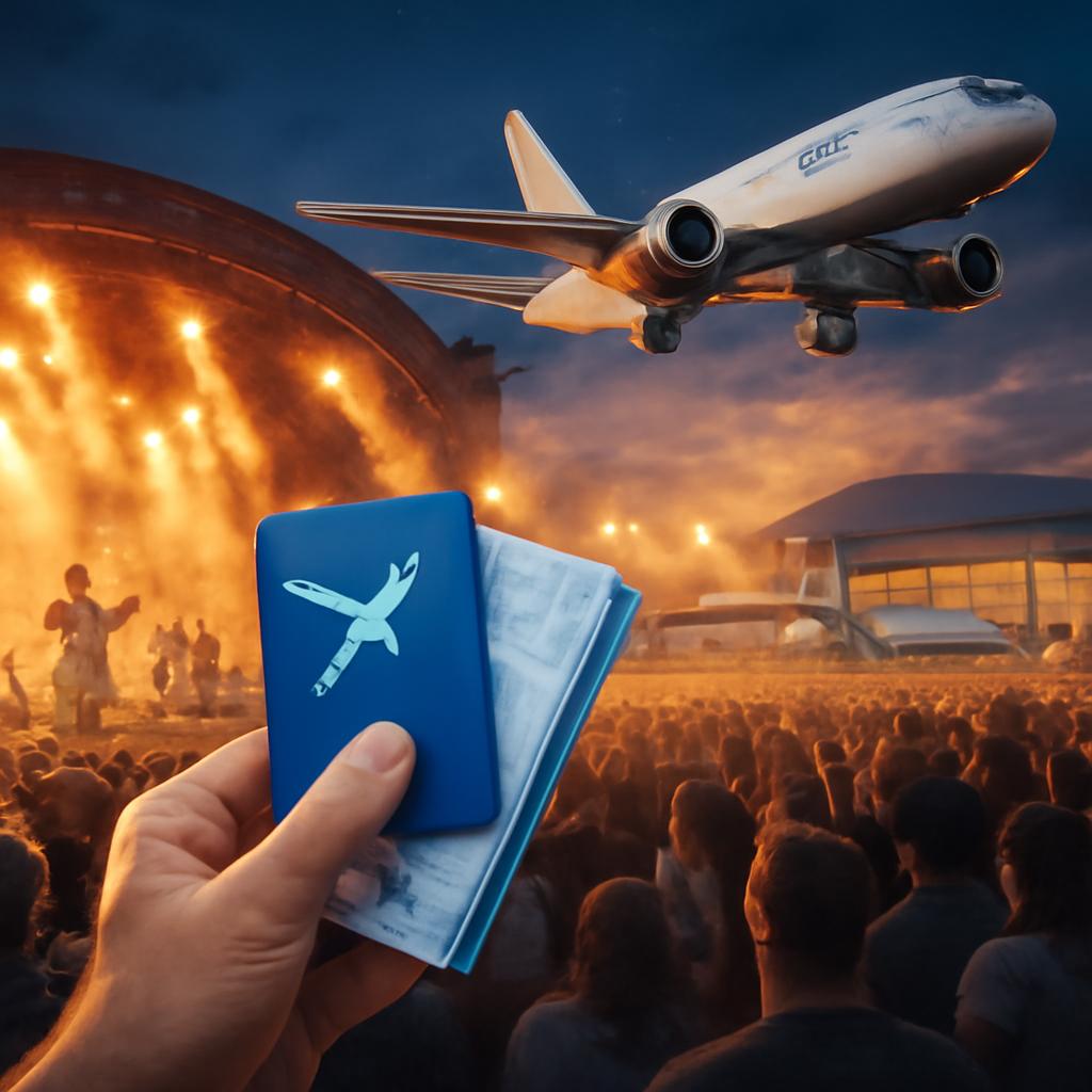 milhas para eventos de entretenimento ao vivo