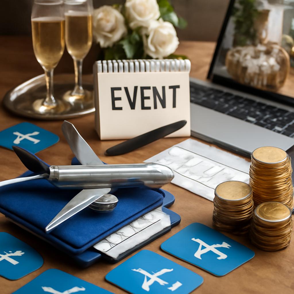 milhas para serviços de organização de eventos