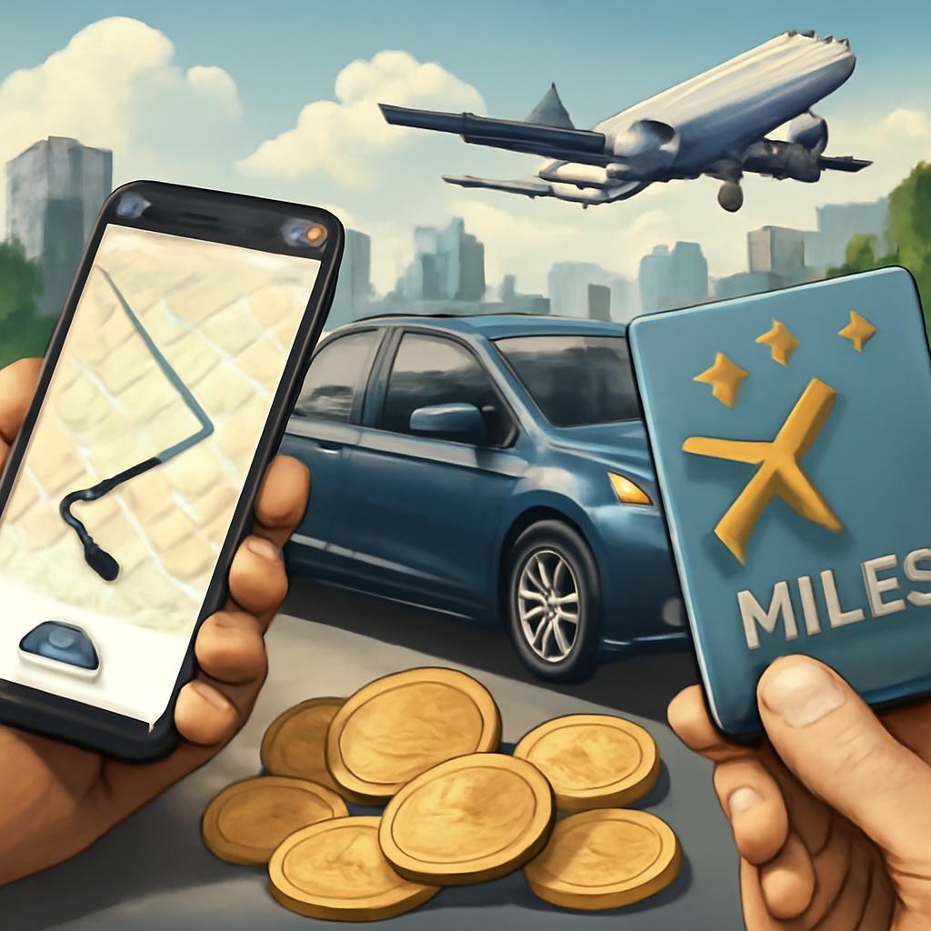 milhas para serviços de transporte compartilhado