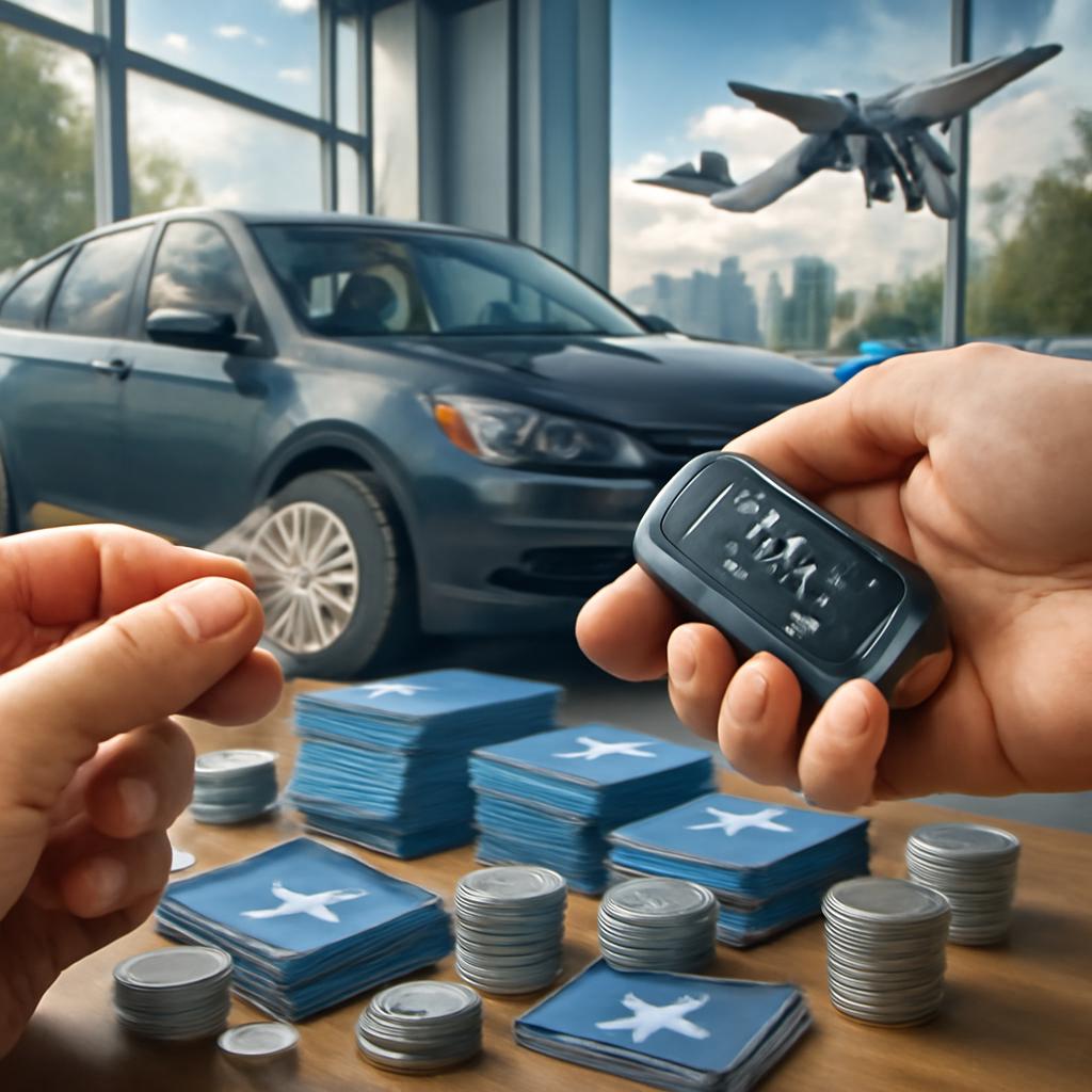 milhas para uso em troca de carros