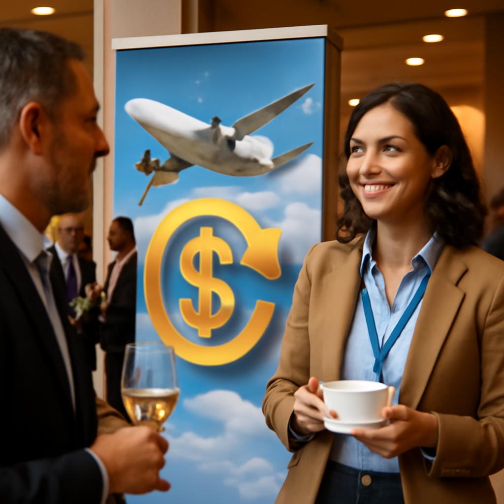 promoção para resgatar pontos em eventos de networking