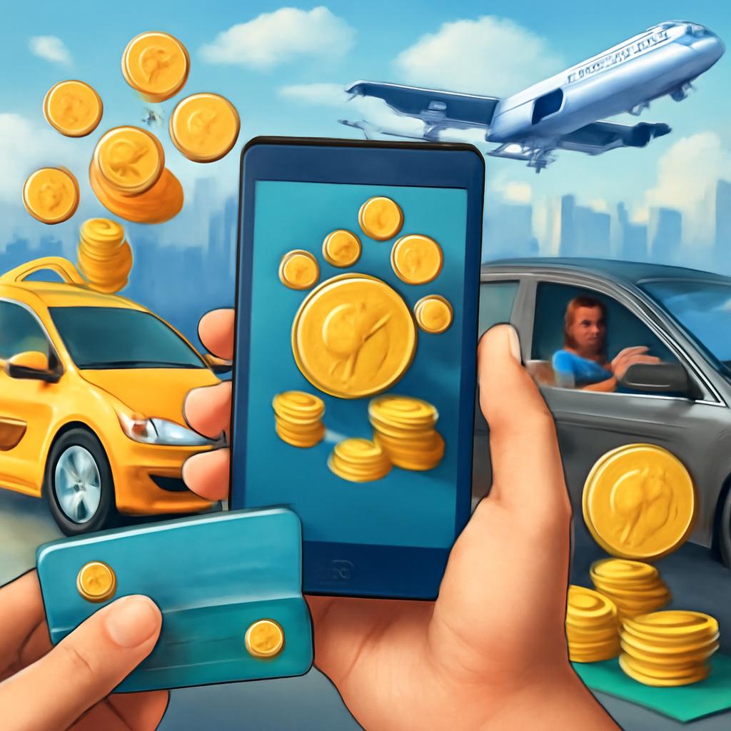 acúmulo de pontos para pagamentos em aplicativos de mobilidade