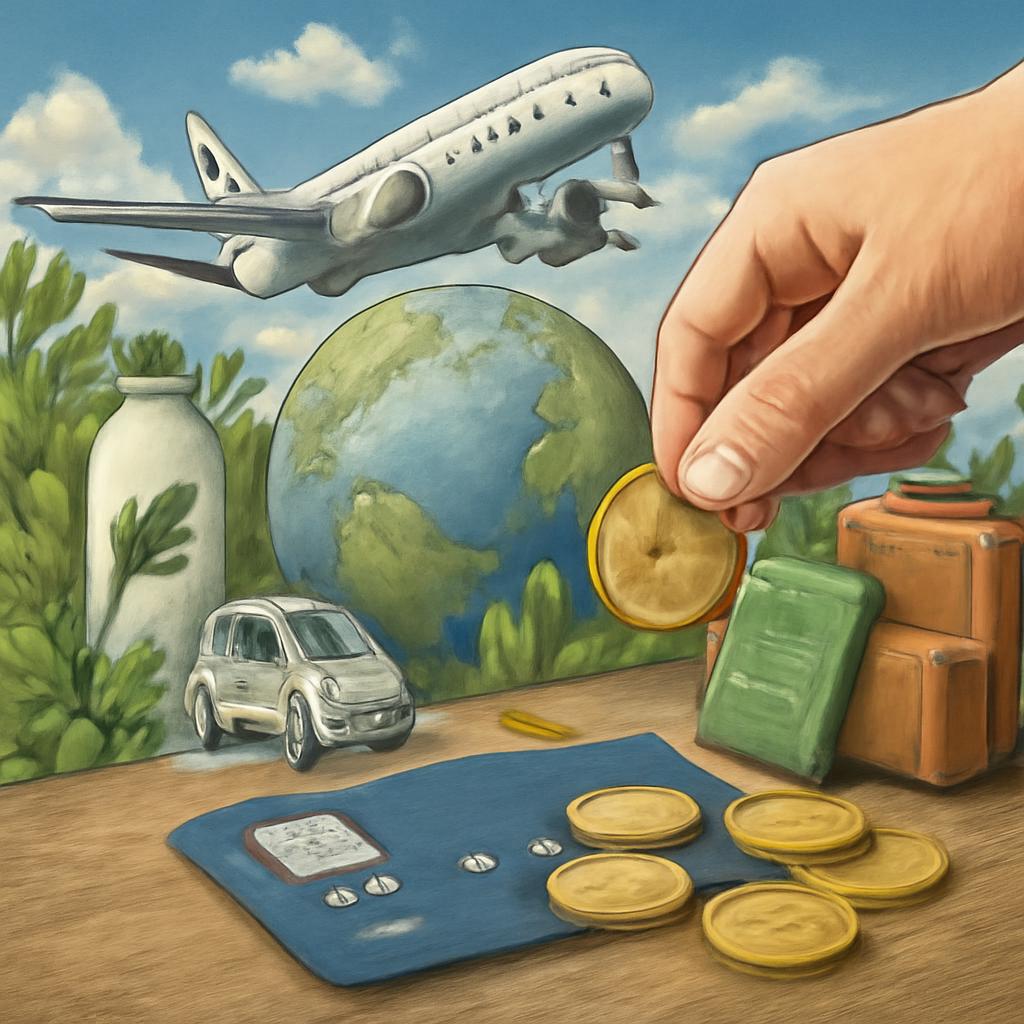 acúmulo de pontos para viagens sustentáveis