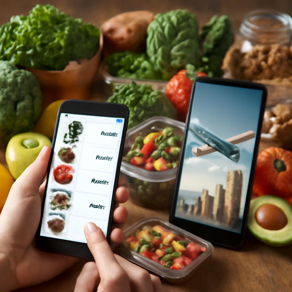 acúmulo em compras por aplicativos de alimentação saudável