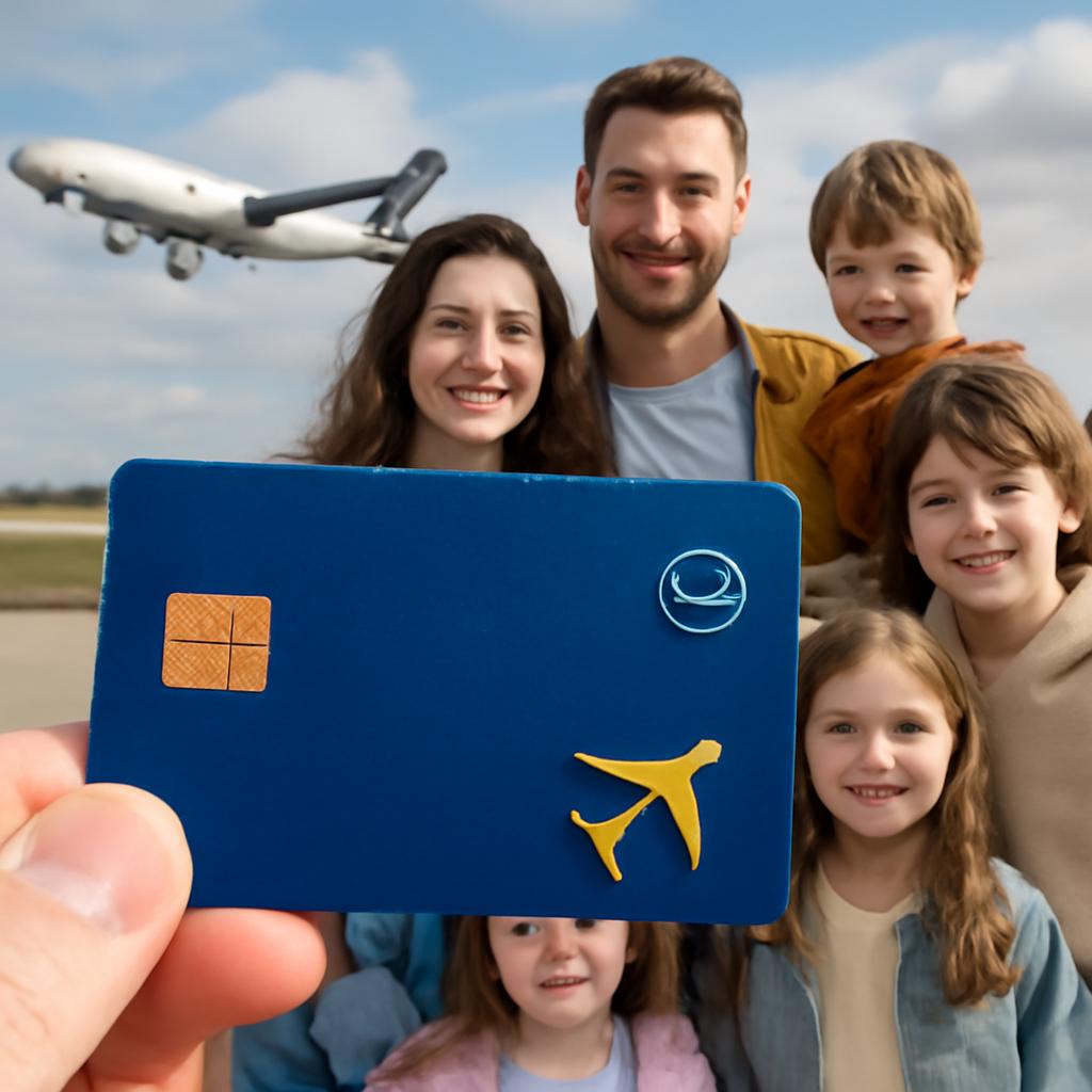 cartão com benefícios para famílias grandes e pontos