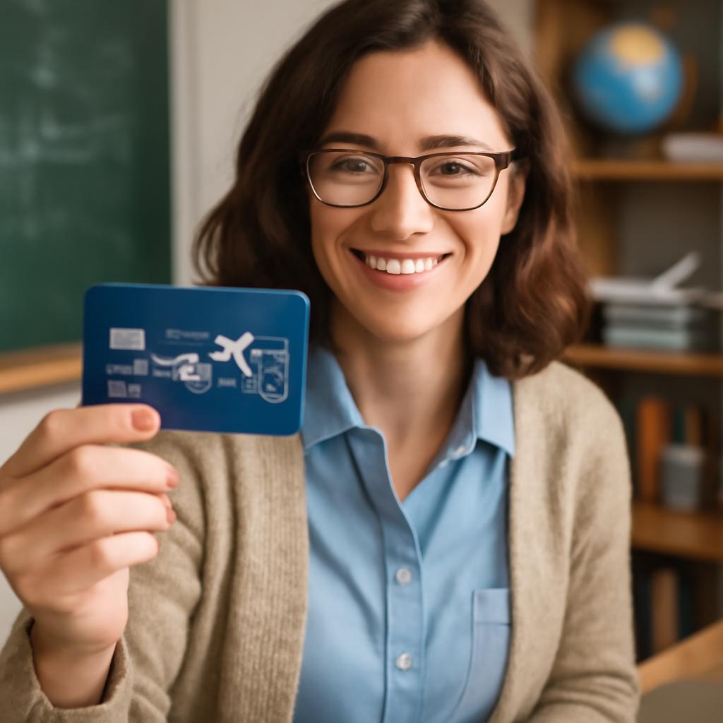 cartão especial para professores acumular pontos