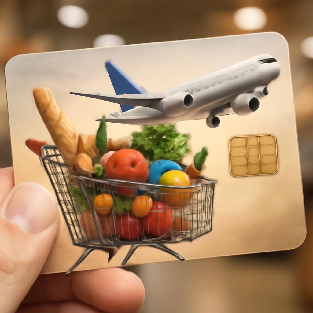 cartão para acúmulo de pontos em compras de supermercado