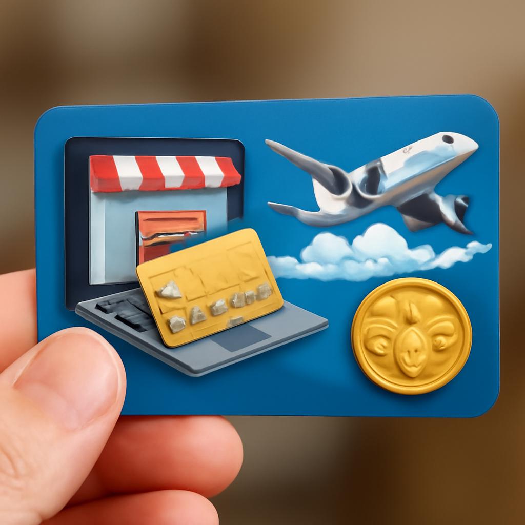 cartão para acúmulo de pontos em plataformas de vendas online