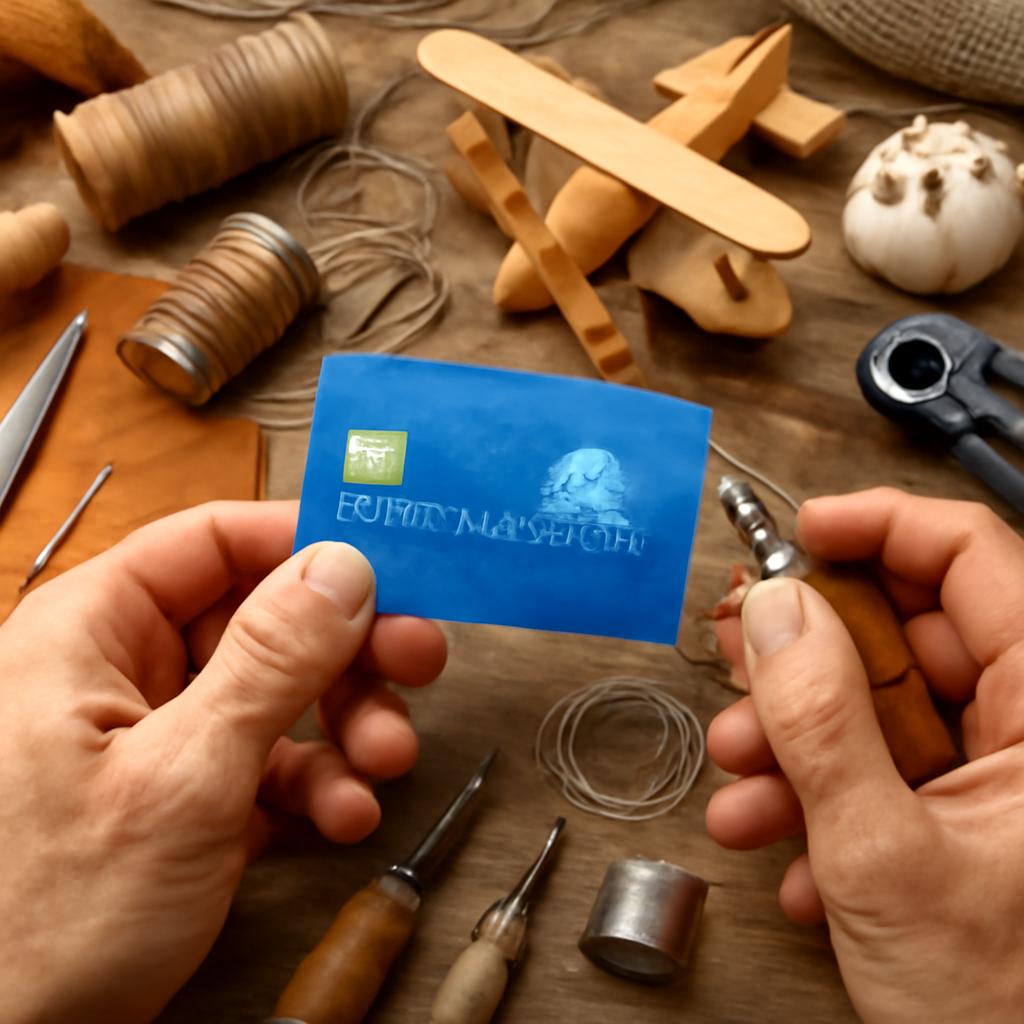 cartão para artesãos juntar pontos