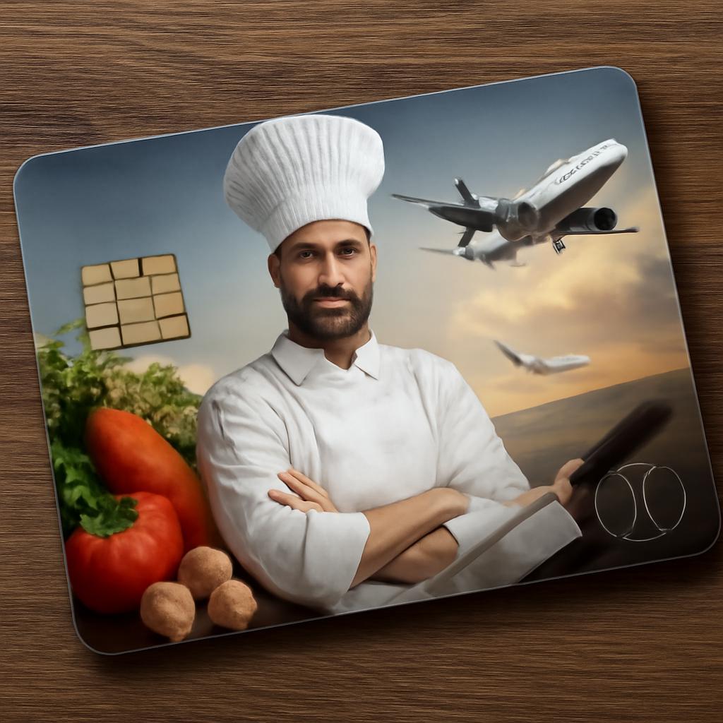 cartão para chefes de cozinha pontos