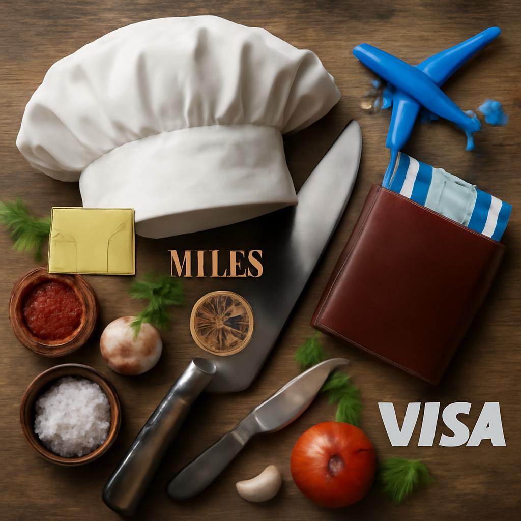 cartão para chefs de cozinha pontos