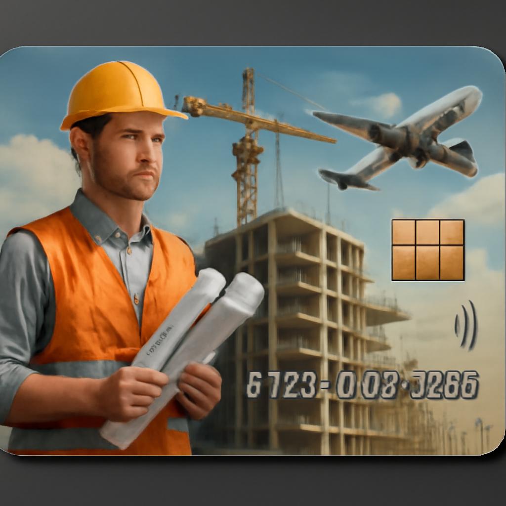 cartão para engenheiros civis pontos