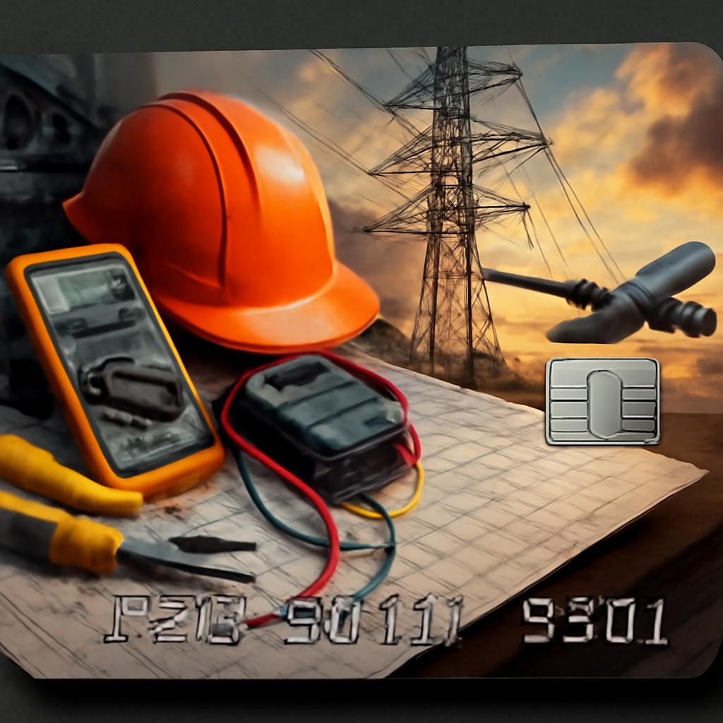 cartão para engenheiros elétricos pontos