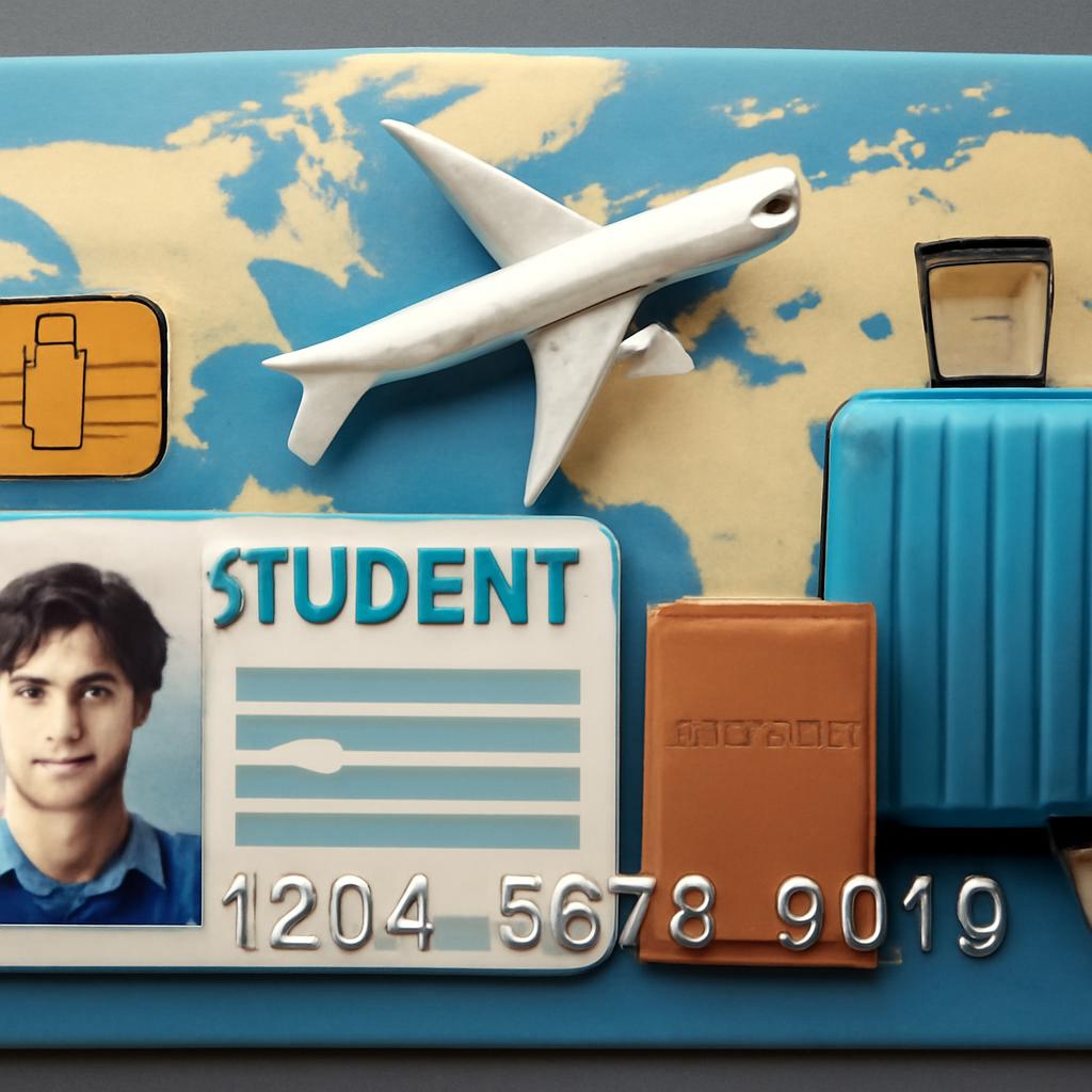 cartão para estudantes estrangeiros com pontos