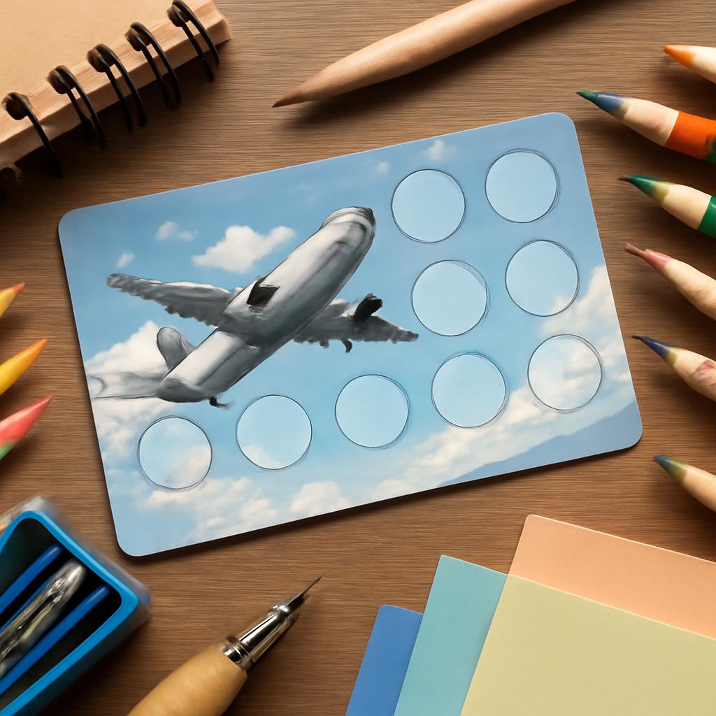 cartão para juntar pontos em compras de artigos de papelaria