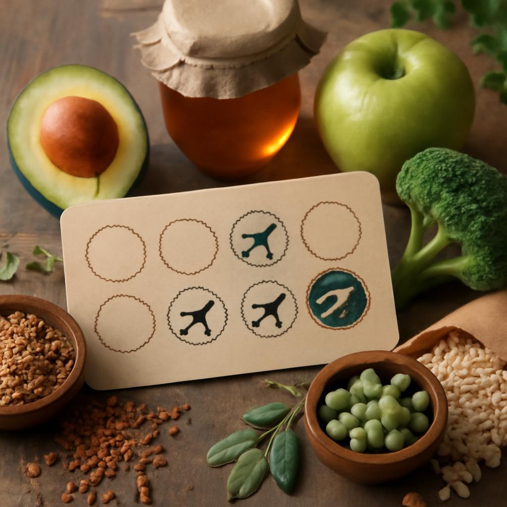 cartão para juntar pontos em compras de produtos naturais