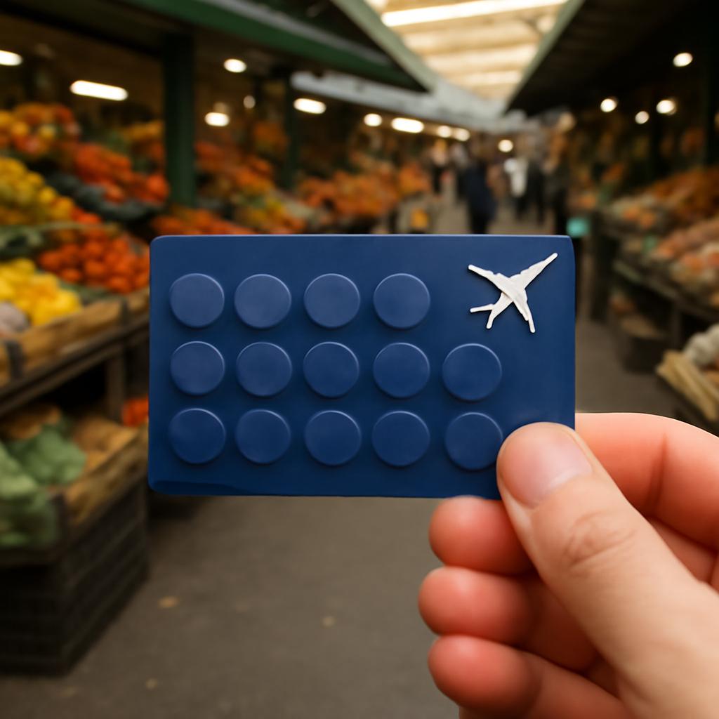 cartão para juntar pontos em compras em mercados populares