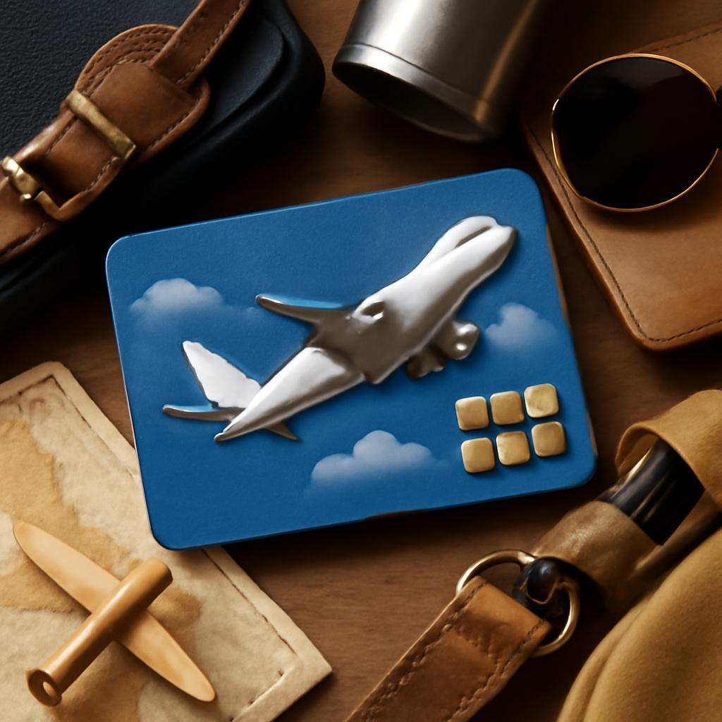 cartão para pontos em compras de acessórios de viagem