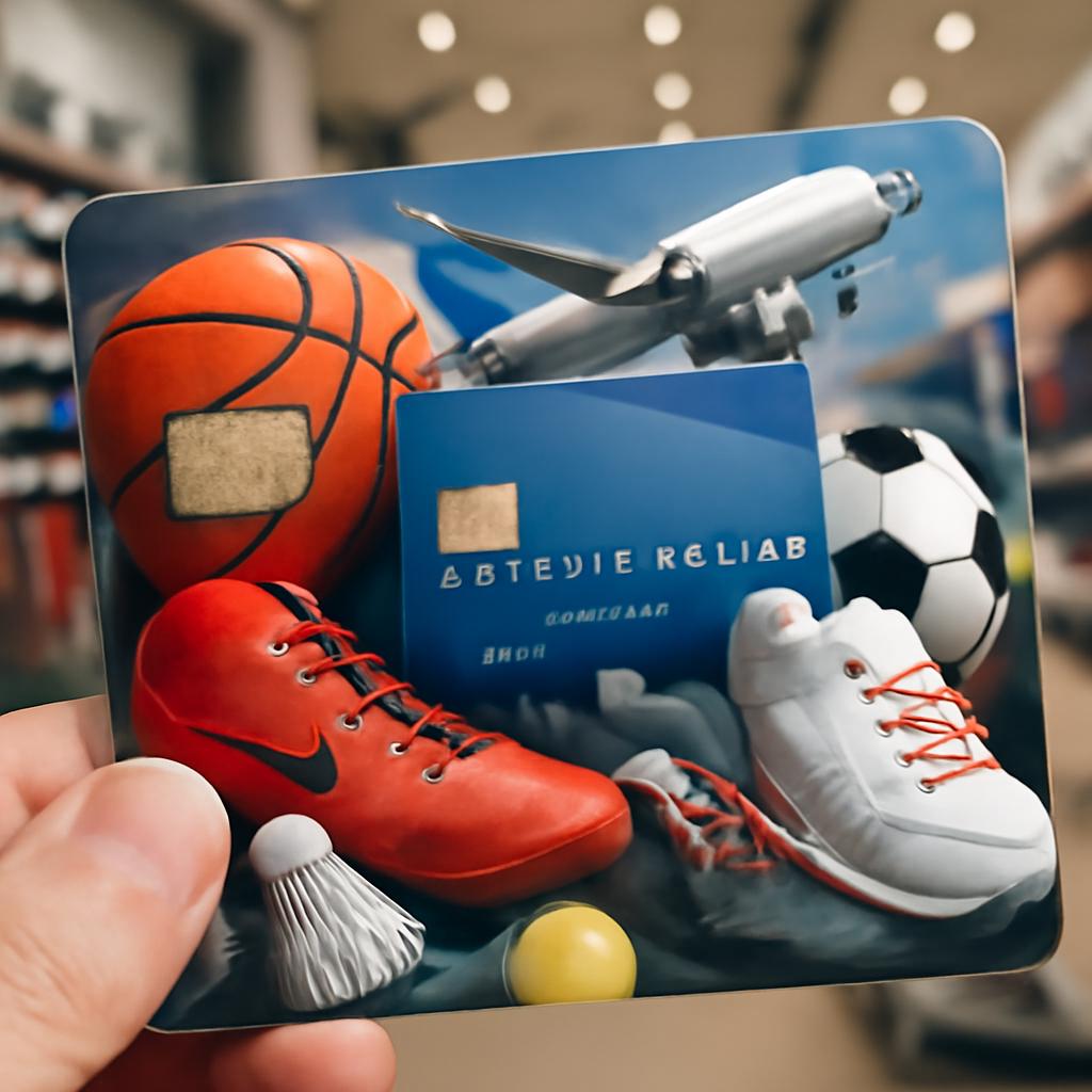 cartão para pontos em compras de artigos esportivos importados