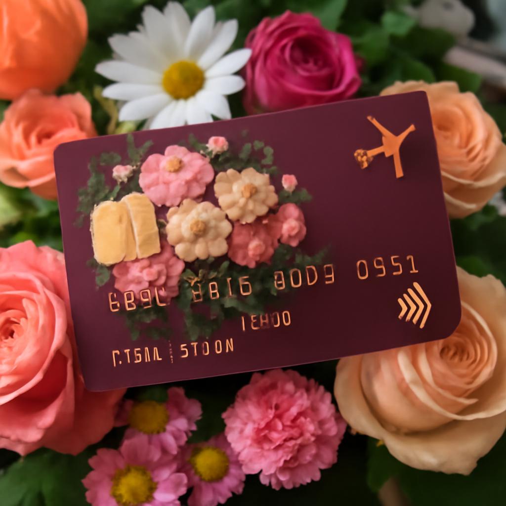 cartão para pontos em compras de flores online
