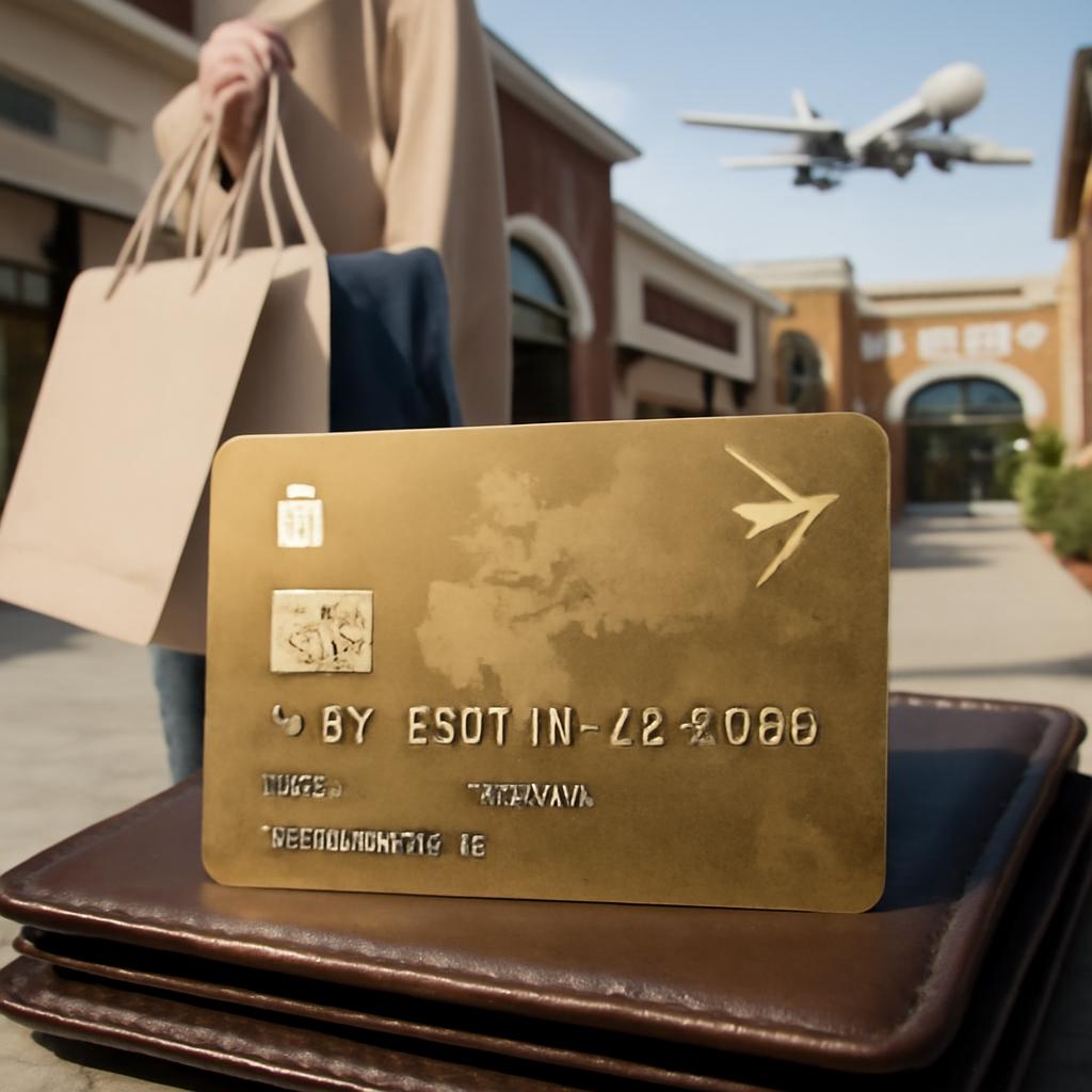 cartão para pontos em compras em outlets